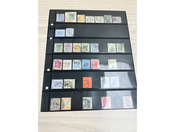 including treaty port's marking Amoy, Canton, B62 obliterators, Sunburst (Shanghai) cancel, Perfins, Company chops, Jubilee I